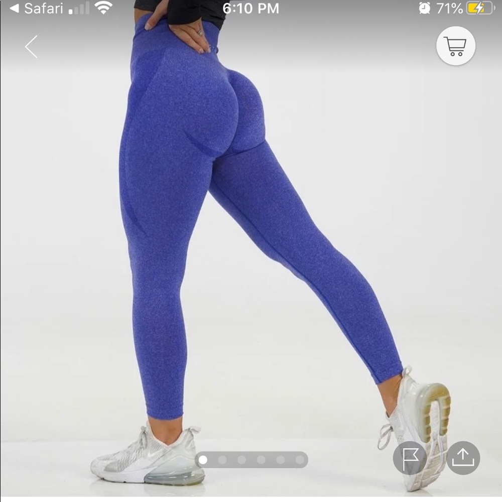 NVGTN electric blue seamless contour leggings